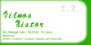 vilmos nistor business card